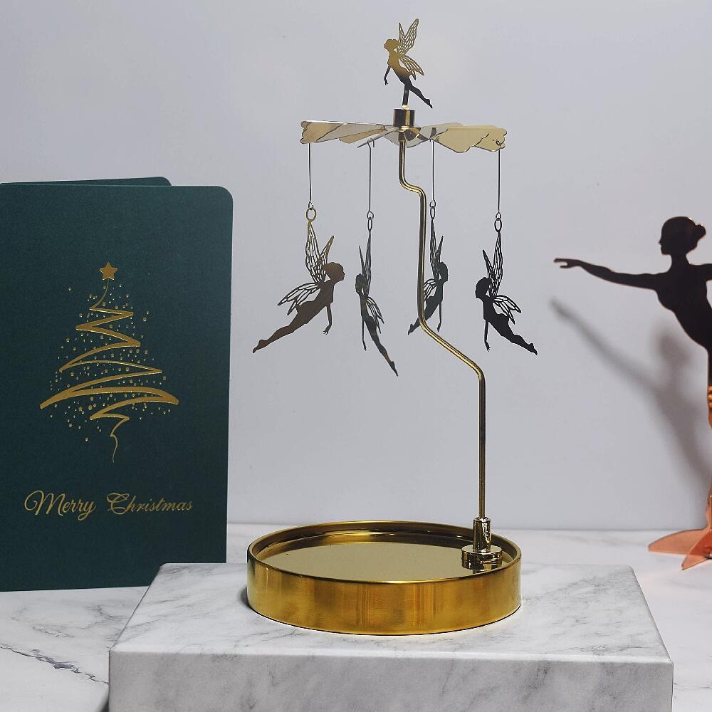 CANDLE WHEEL TINKERBELL WITH PLATE 8CM